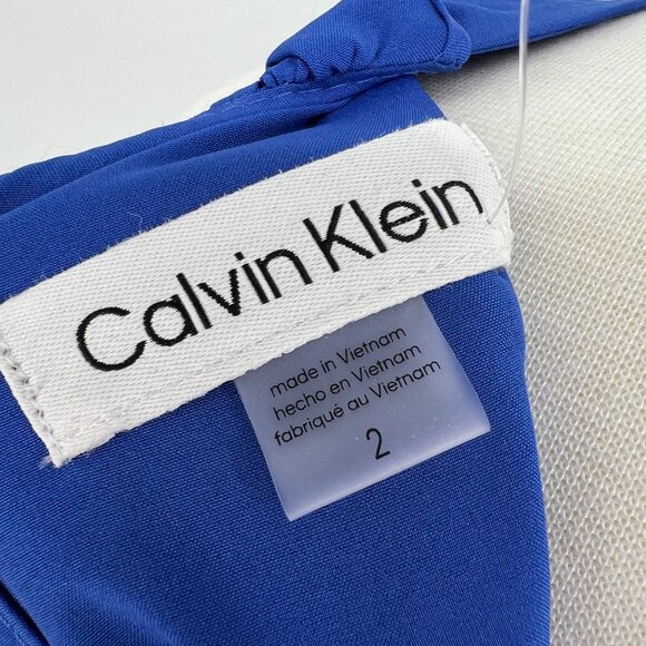 Calvin Klein Commuter Halter A-Line Dress Dazzling Blue Size 2 NWT - Picture 7 of 11